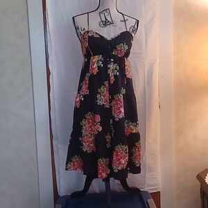 AE Floral Black Dress 6